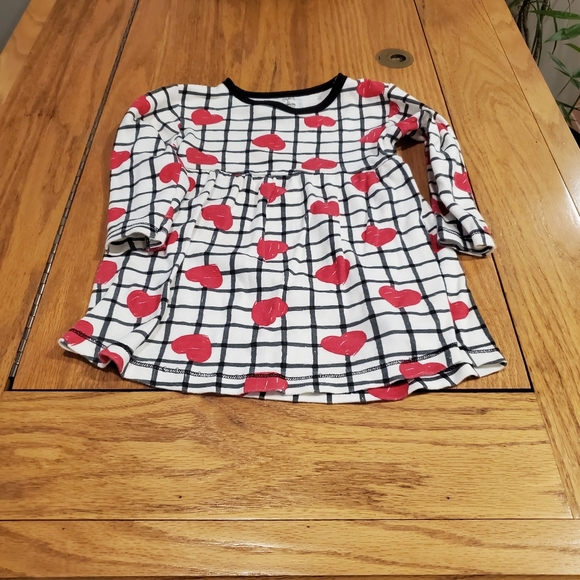 Long Sleeve Dress With Hearts 3T by Touched by Nature 100% Organic Cotton - Picture 3 of 12